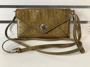 BRIGHTON, SMALL EMBOSSED ANIMAL PATTON LEATHER CROSSBODY BAG